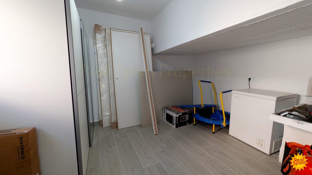 Utility and storage area at Cortijo Salud shown in its current practical condition